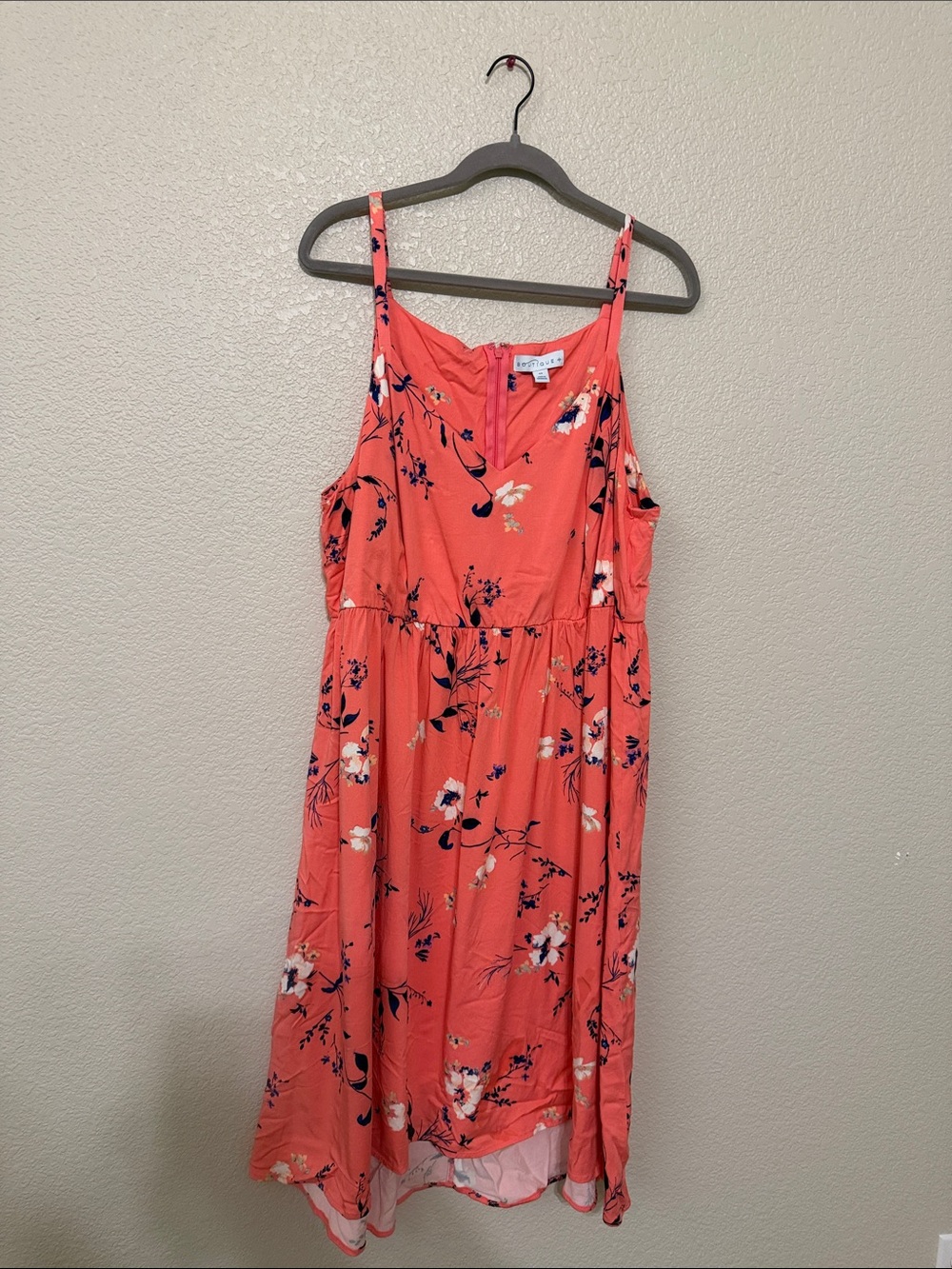Coral Floral Sundress - Unknown Brand